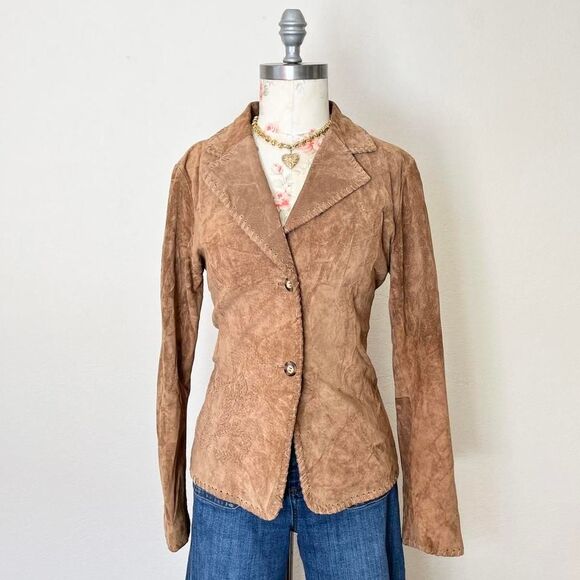 wilson's leather‎ pelle studio brown leather jacket womens size large